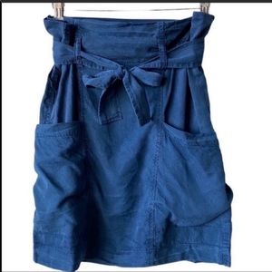 NEW Anthropologie Amadi Blue Tencel Skirt Sizes Small & Med